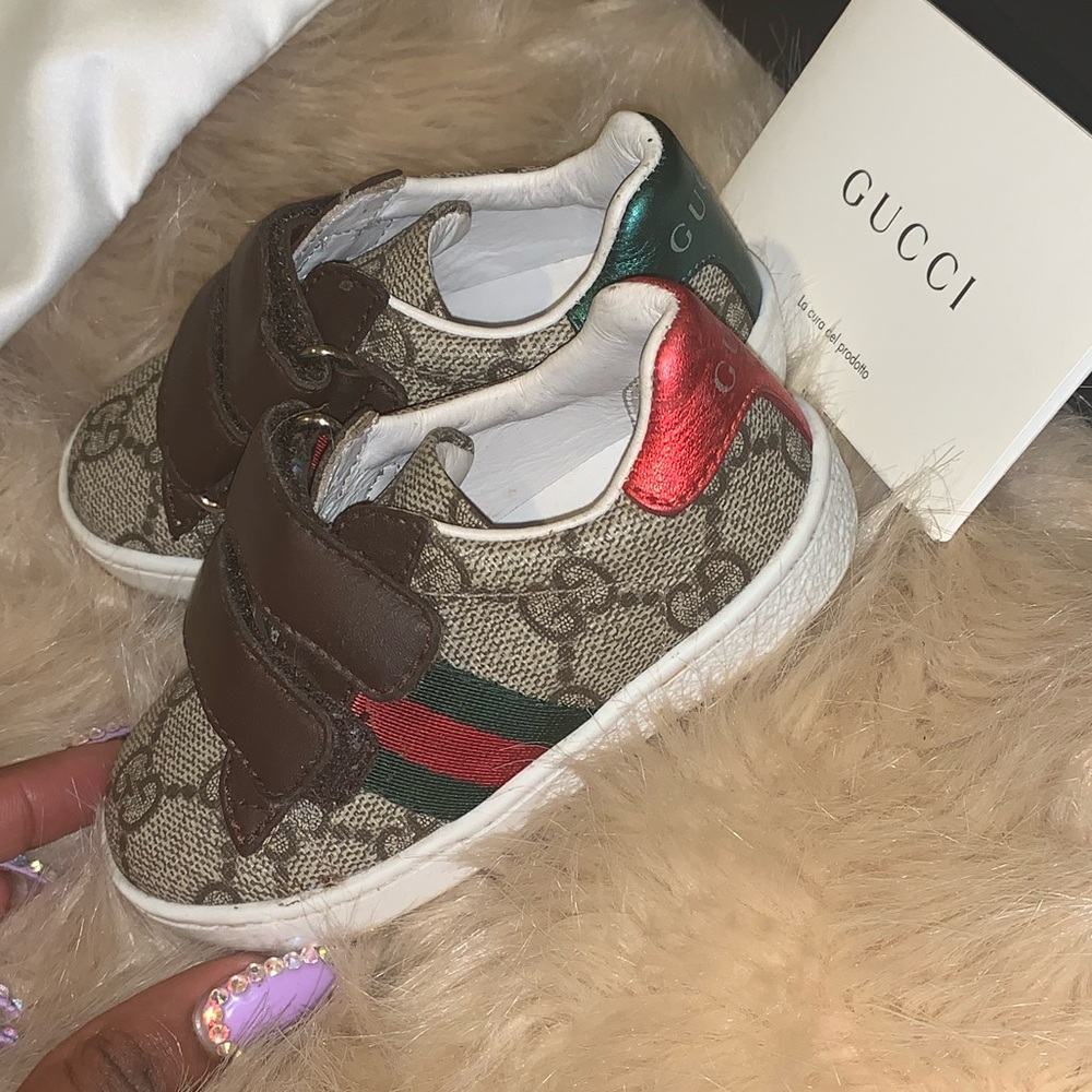 Toddler Beige Unisex Gucci Shoes